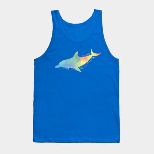 Dolphin In Rainbow Colors Tank Top